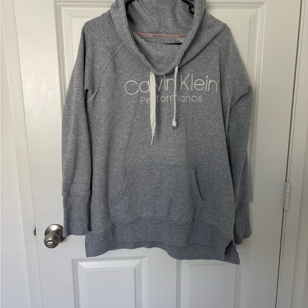 Calvin Klein Performance Gray Women's Sweatsuit Top is XL bottoms is Lg